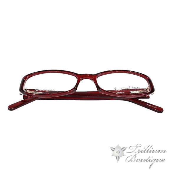 Structure 93 Women's Burgundy Glasses Frames - Picture 5 of 7